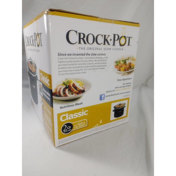 Crock-Pot 2-QT SCR200-B Manual Slow Cooker , 2 Quart NEW - Picture 3 of 5